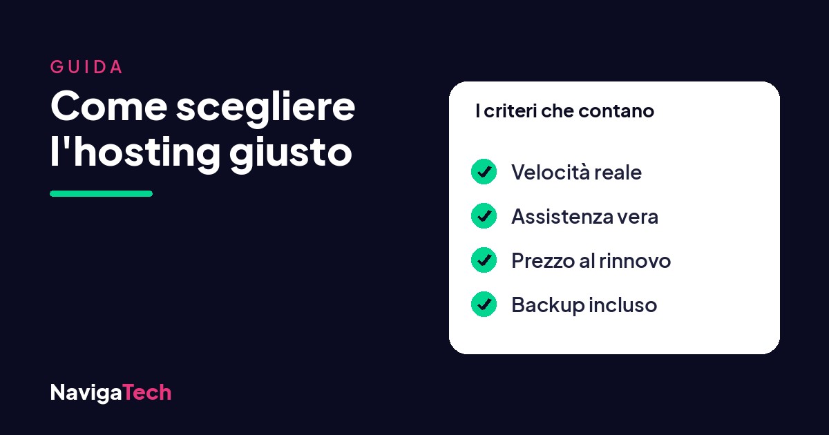 Come scegliere l'hosting giusto: i criteri che contano