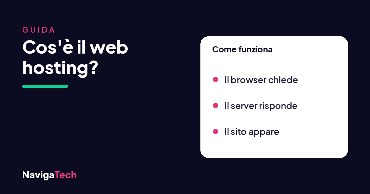 Cos'è il web hosting e come funziona