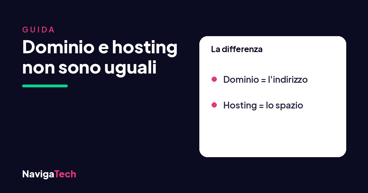 Differenza tra dominio e hosting spiegata