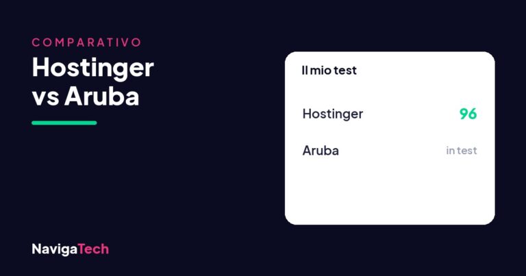 Confronto Hostinger vs Aruba hosting