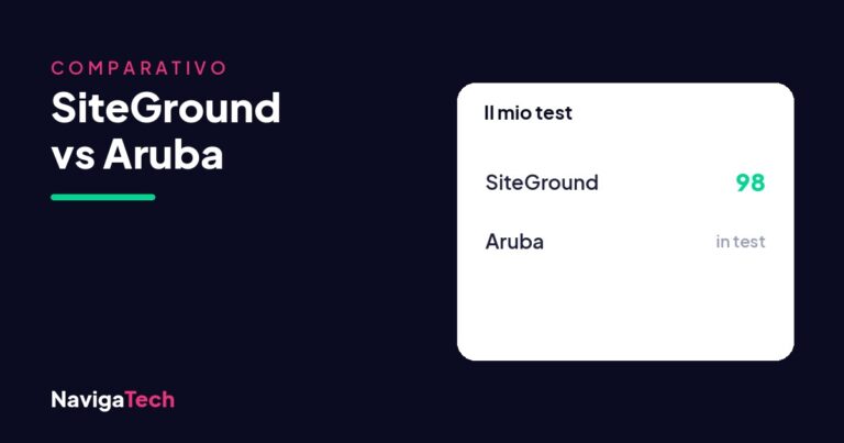 Confronto SiteGround vs Aruba hosting