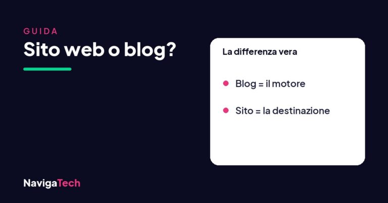 Sito web o blog: la differenza e cosa scegliere