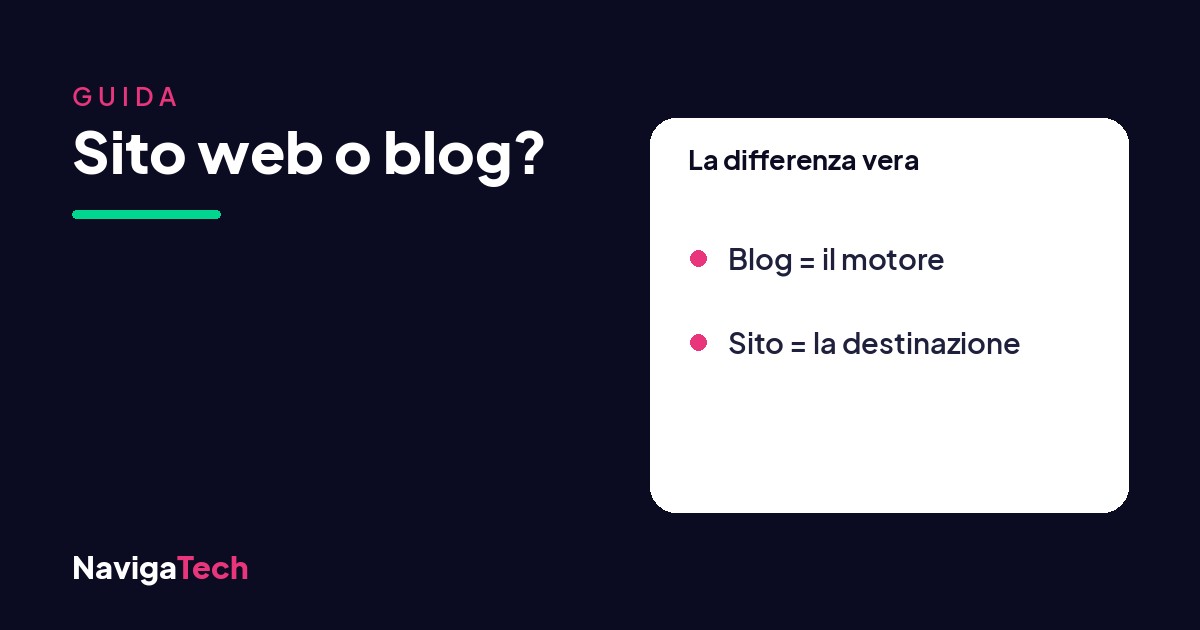 Sito web o blog: la differenza e cosa scegliere